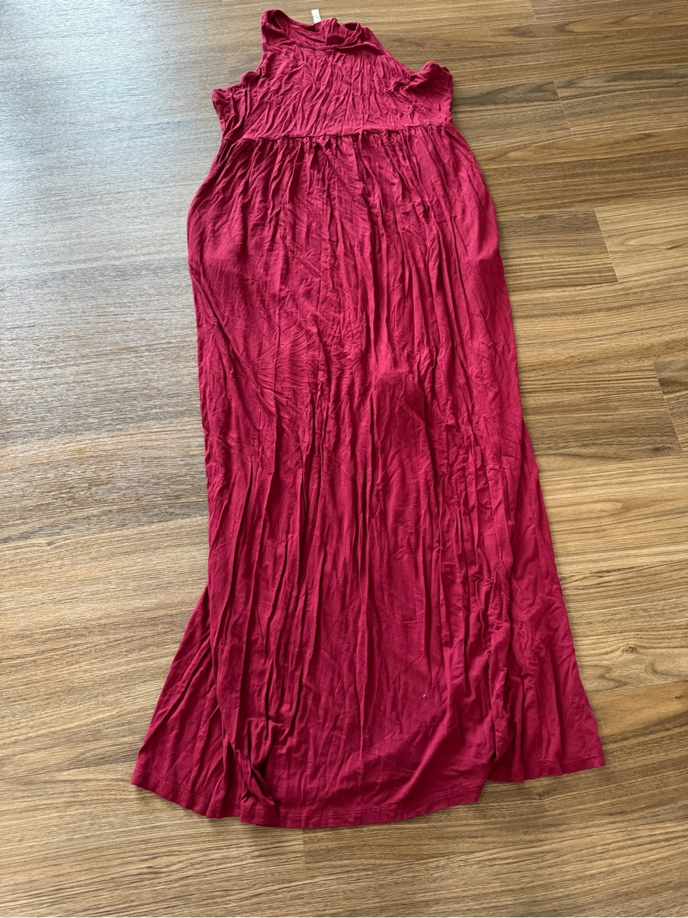 Sleeveless Women's Maxi Dress in Deep Red